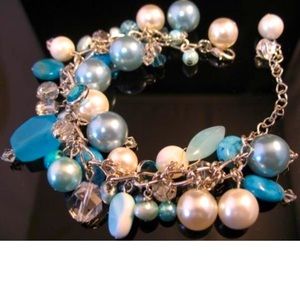 Bubble bracelet© 2 in 1 bib necklace turquoise